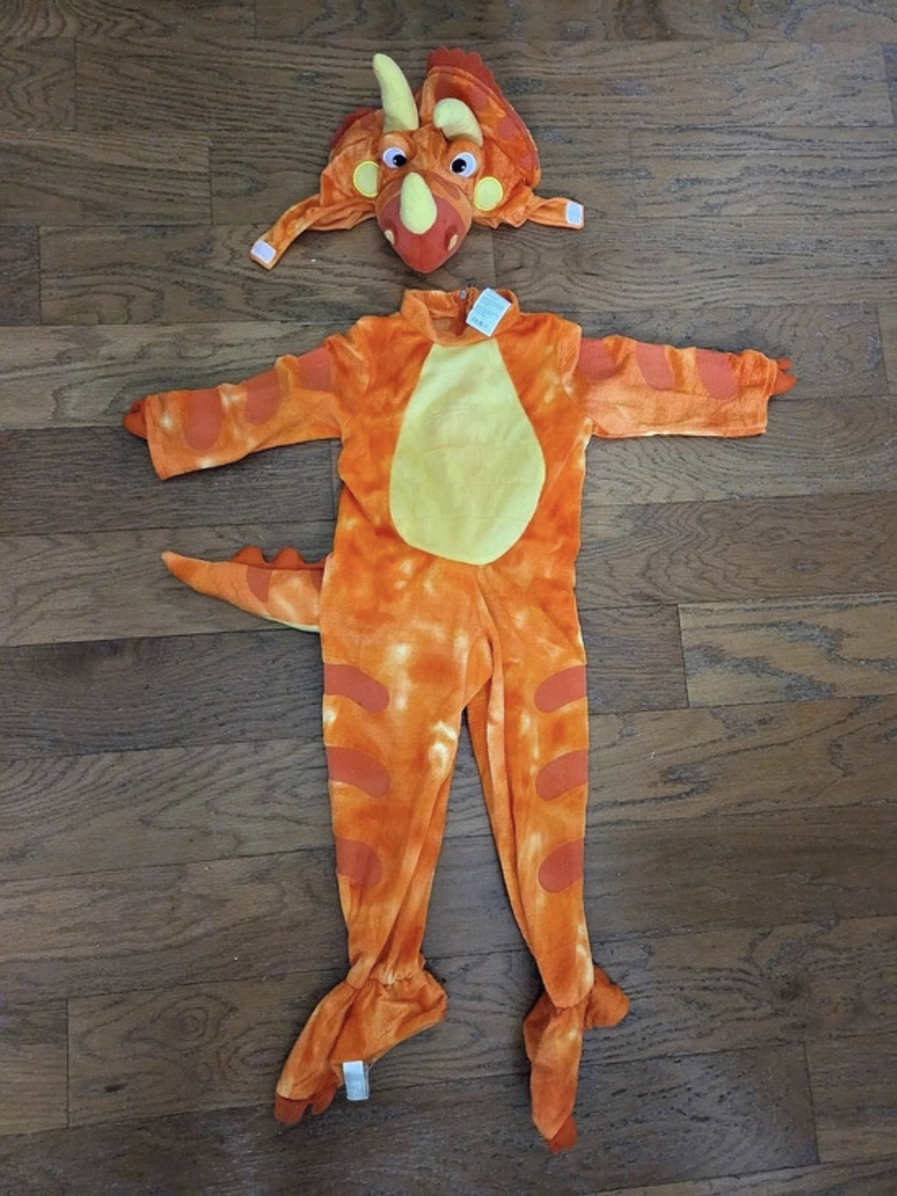 Spooktacular Creations Orange Triceratops Dionsaur Costume 3t